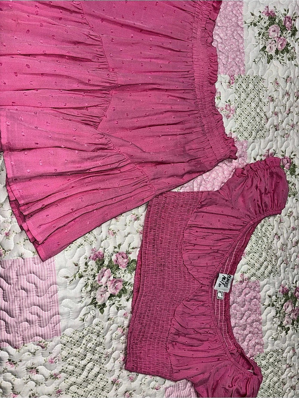 Princess Polly Pink Polka Dot Dress Size 8